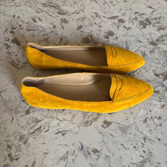 Talbots Francesca Keeper Gold Suede Driving Loafers Flats Sz 9.5 M - Picture 3 of 7